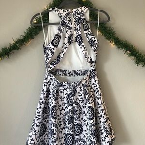 Blue & Navy Floral Dress